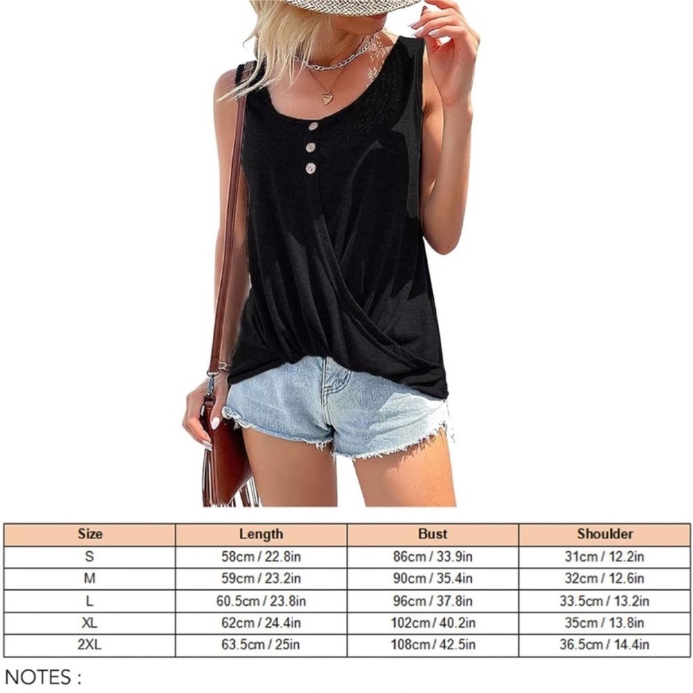 Elegant Black Sleeveless Women's Tank Top